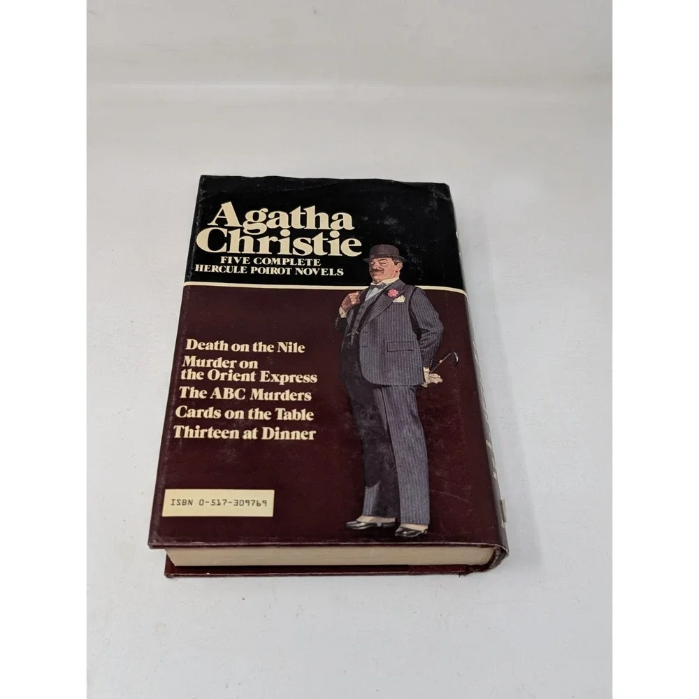 Five Complete Hercule Poirot‎ Novels by Agatha Christie Vintage 1980 80s Omnibus